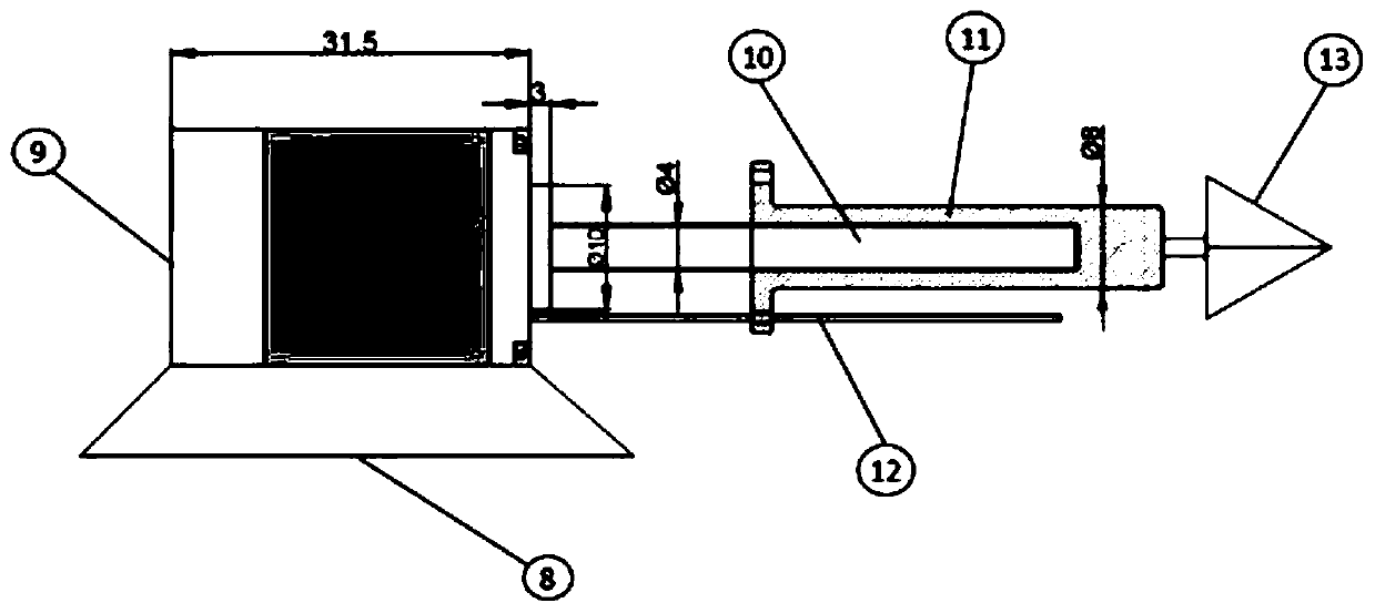 Shock tube electric needle piercing and membrane rupturing device capable of being used under low pressure conditions