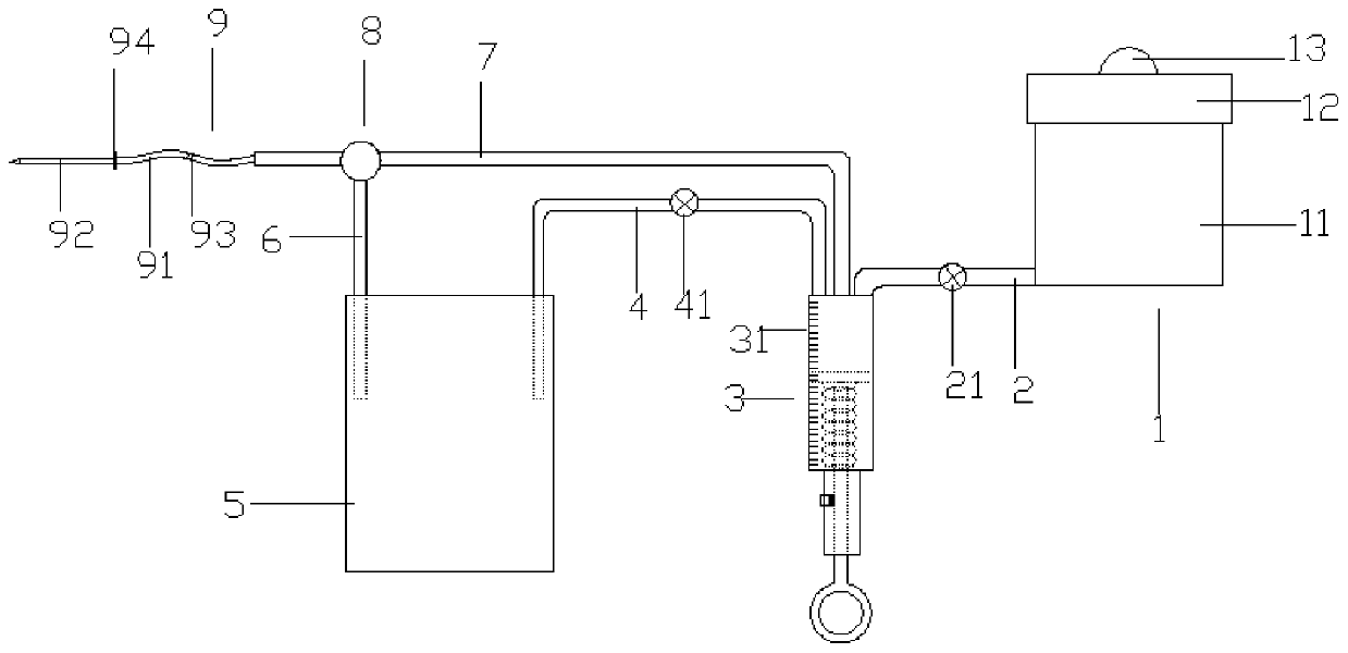 Endocrine effusion sucking and nursing device