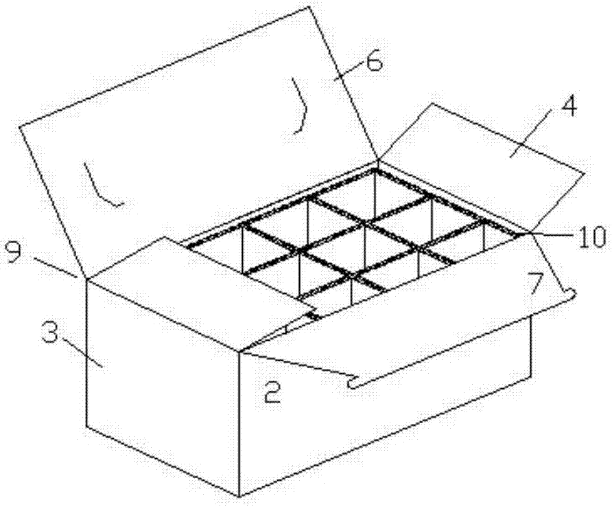 Corrugated paper box suitable for conveying and packing of fish tanks