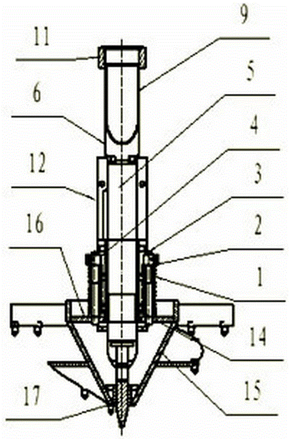 Impact drill bit of full-hydraulic reverse circulation drilling machine