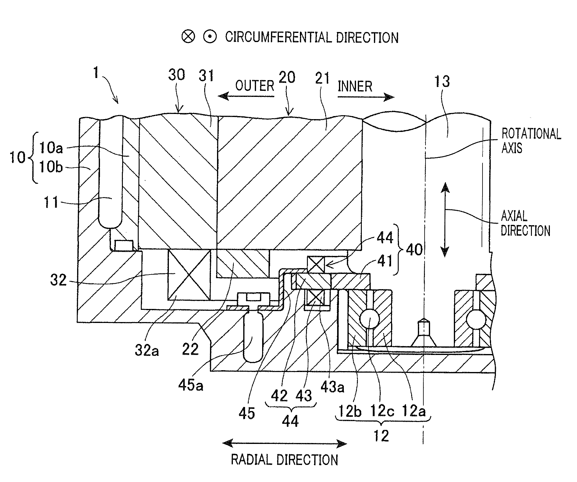 On-vehicle motor including detector for detecting state of motor