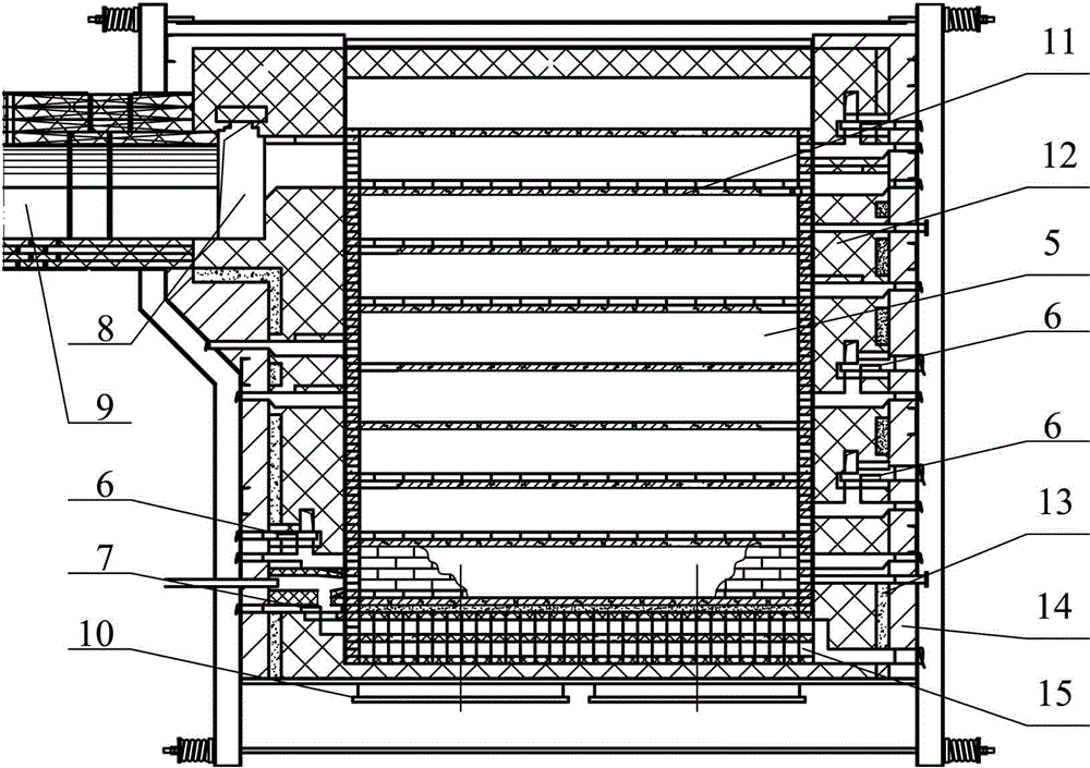 Counterflow pot calciner