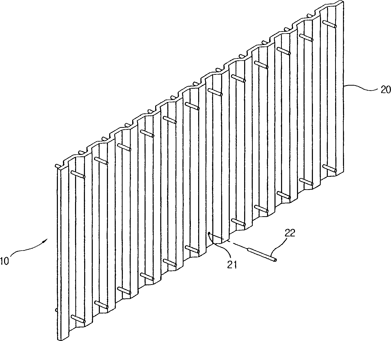 Prestress mixed beam with concrete plate and corrugate steel web beam