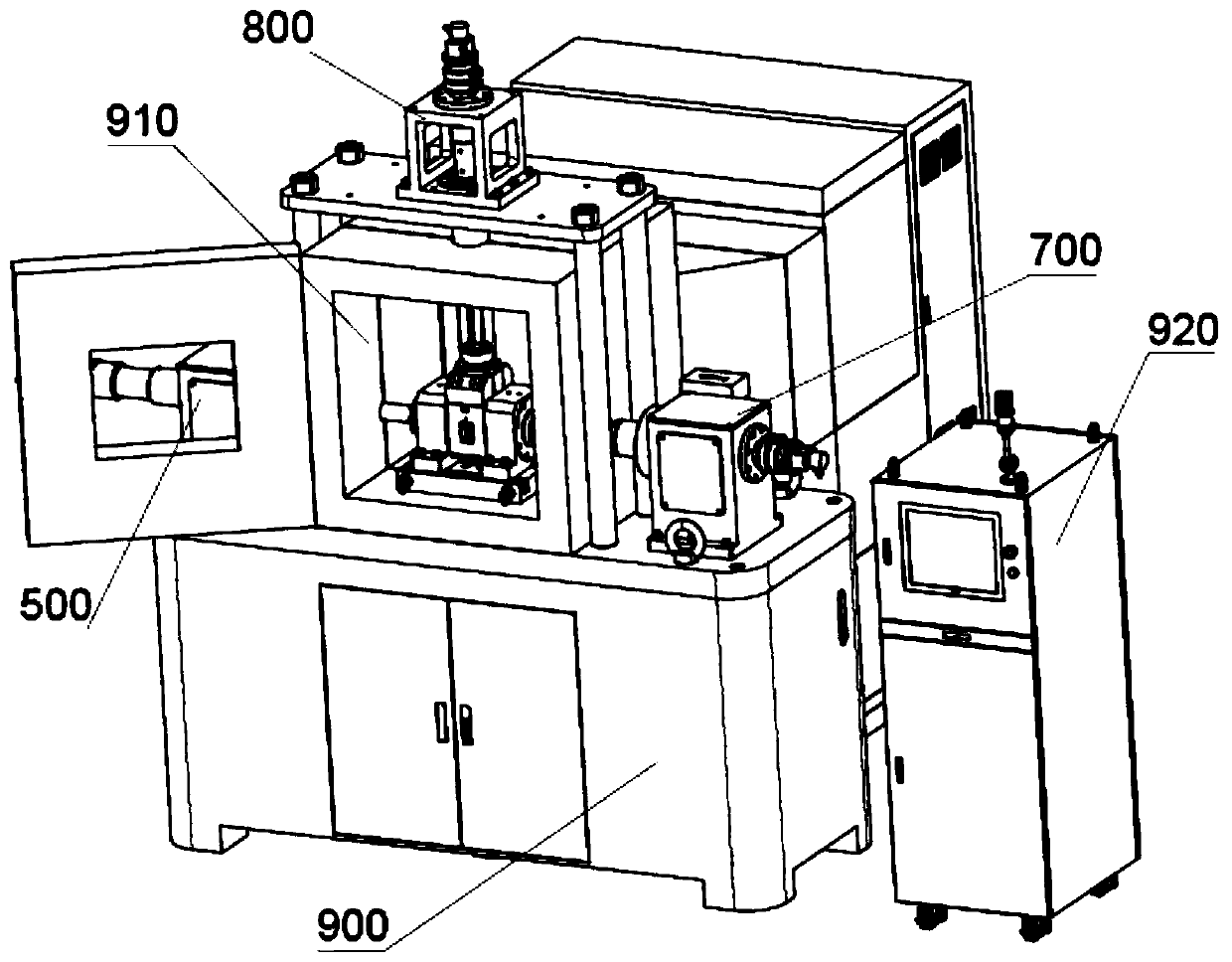 Wide-temperature-range four-dimensional drive joint bearing testing machine