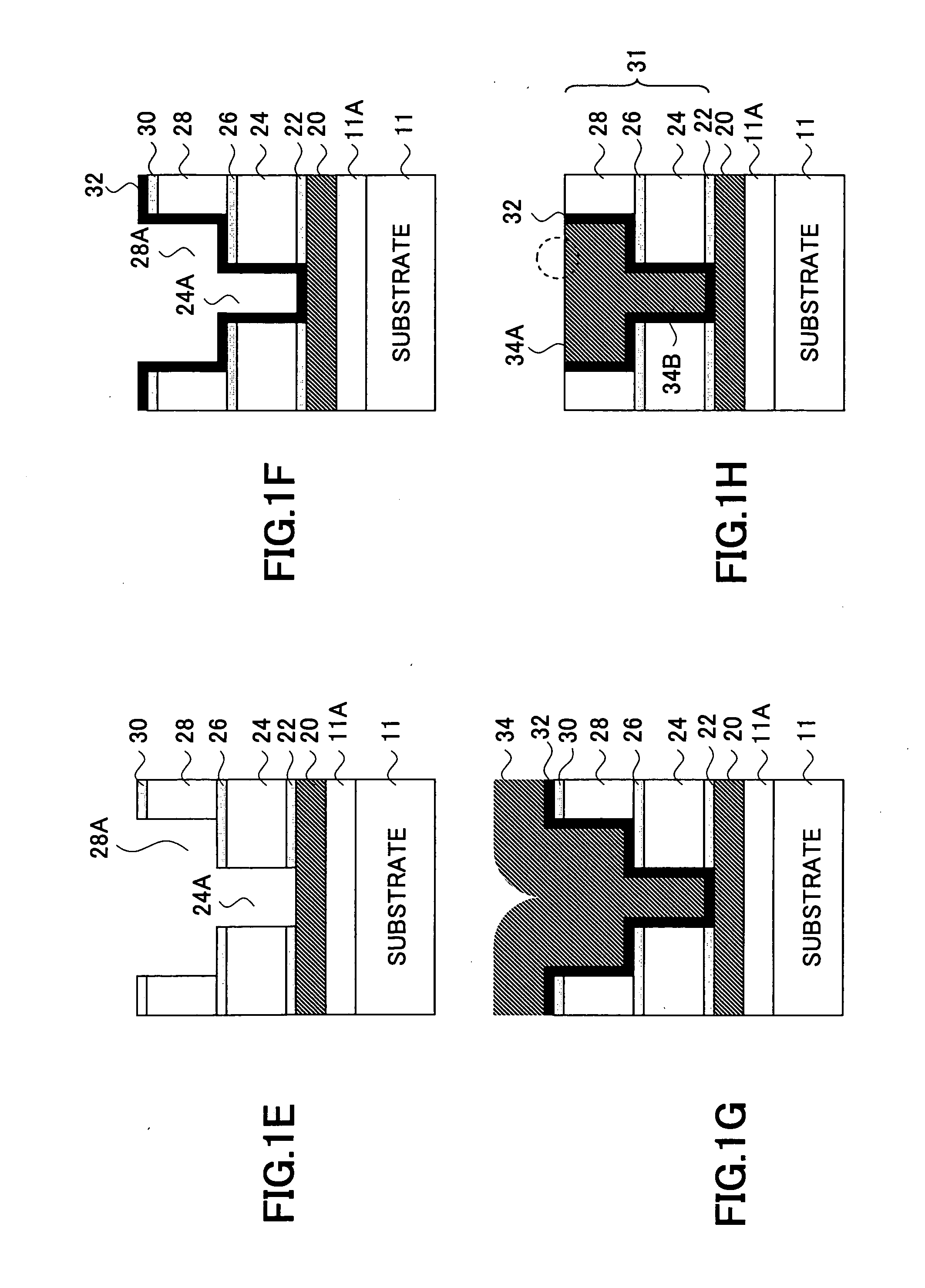 Semiconductor device having a multilayer interconnection structure and fabrication method