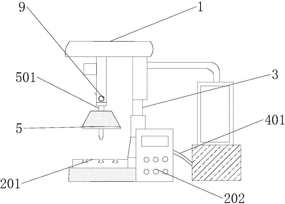 Punching device for hardware fittings