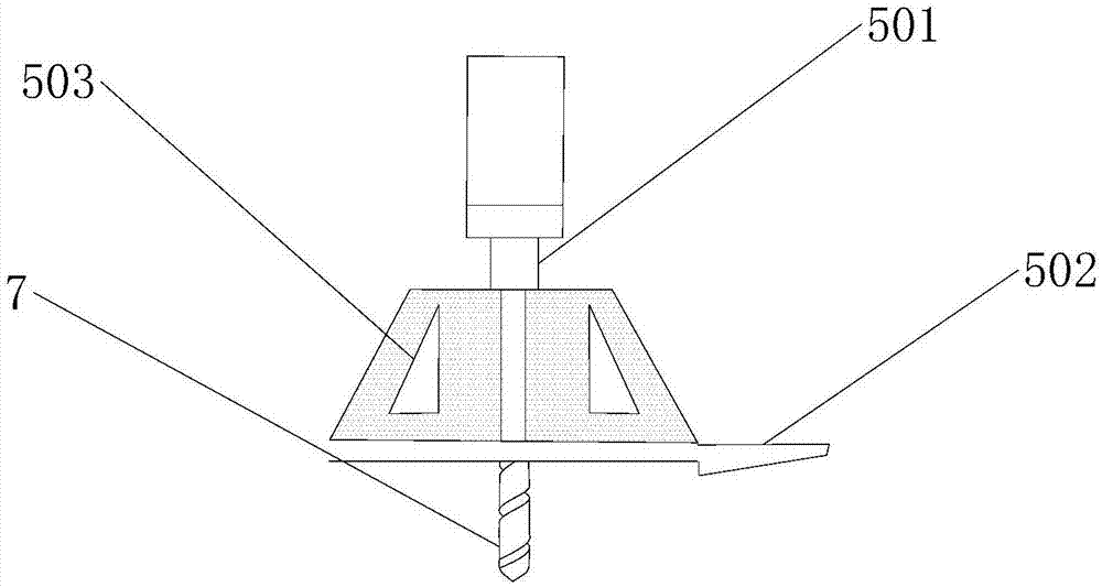 Punching device for hardware fittings