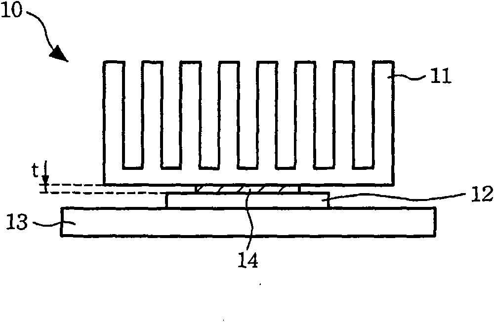 Heat radiation die set and radiation system applying phase change metal thermal interface material