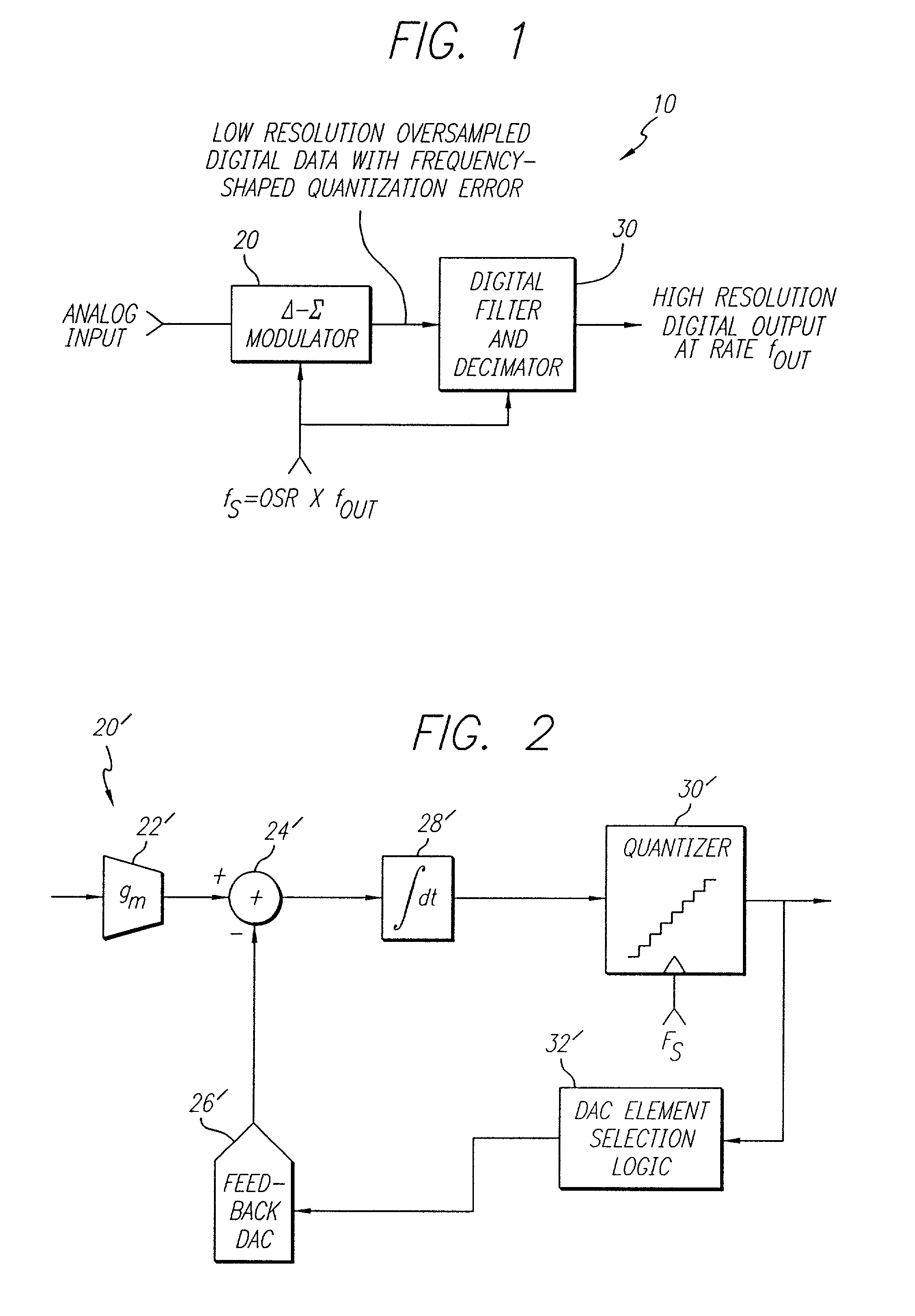 Multi-bit delta-sigma analog-to-digital converter with error shaping