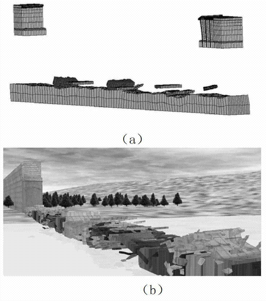 Finite-element-analysis based visual simulation method and system for bridge collapse