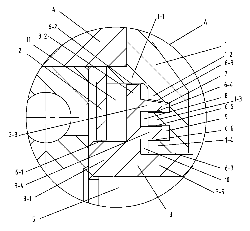 Self-backflow type sealing structure of railway vehicle gear box