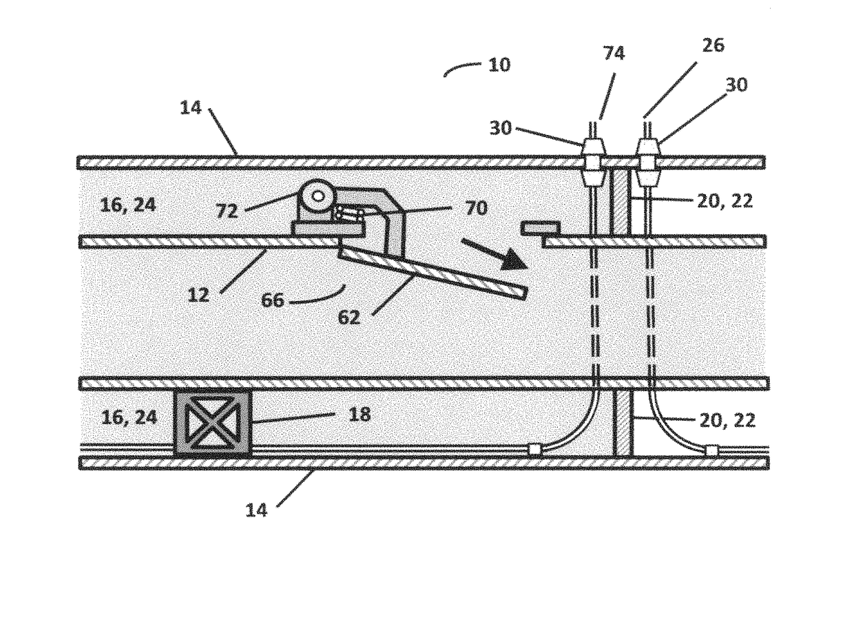 Fluid spill containment, location, and real time notification device with cable based sensor