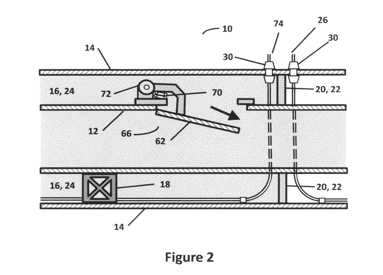 Fluid spill containment, location, and real time notification device with cable based sensor