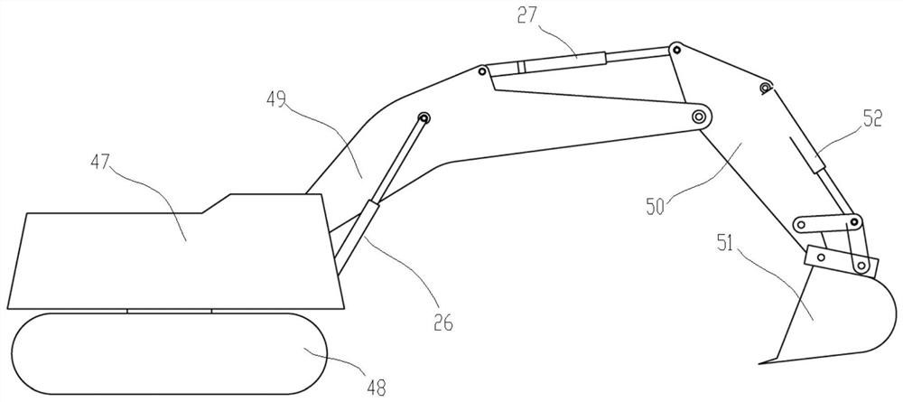 Excavator bucket rod acceleration hydraulic system