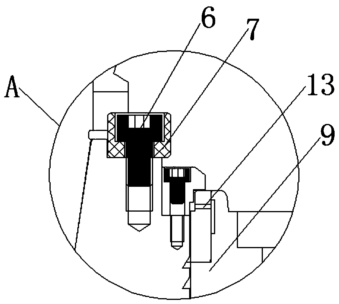 Front-end sealing structure based on spindle