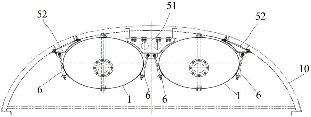 Water supply device for passenger train