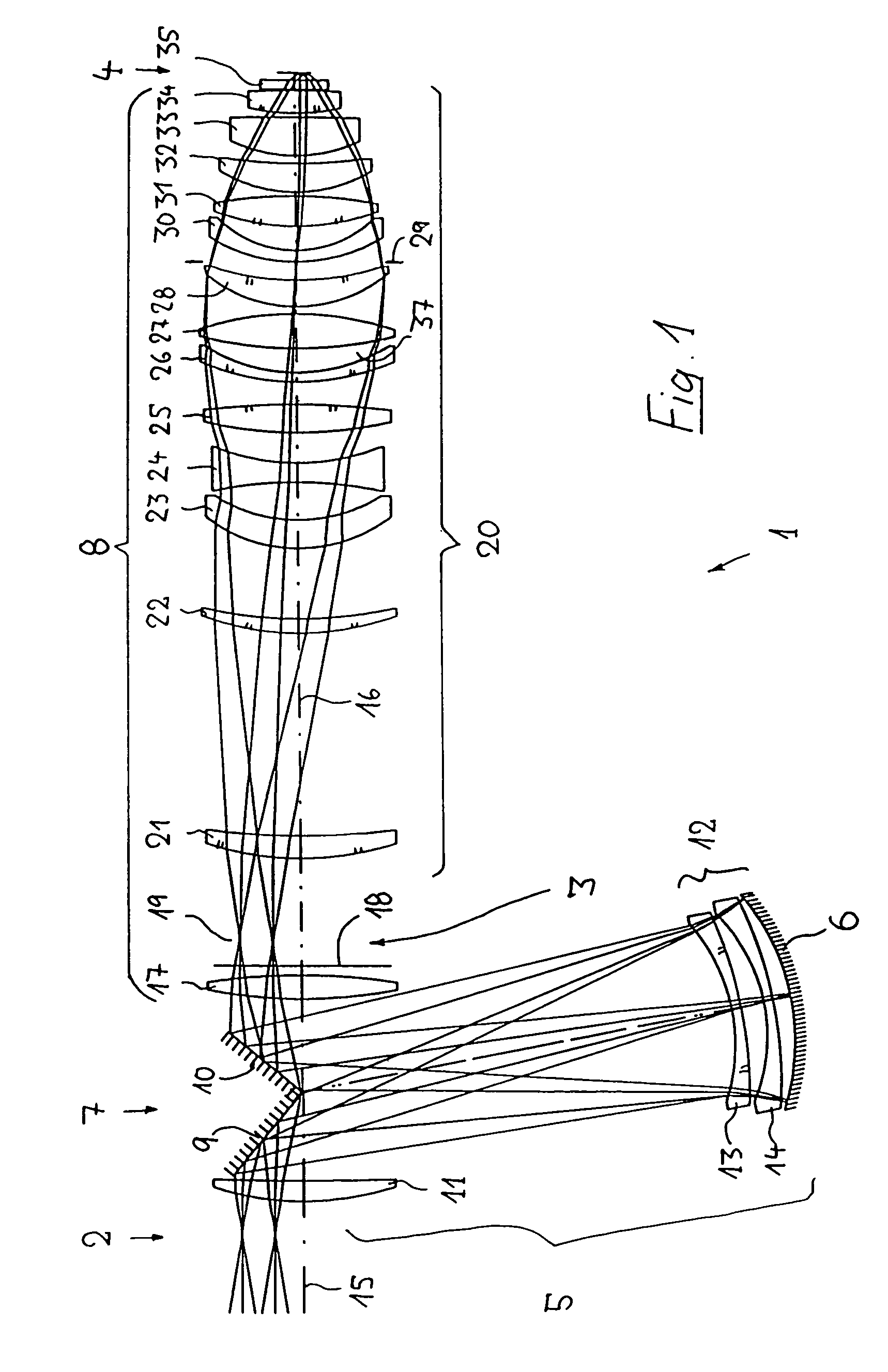 Catadioptric reduction lens