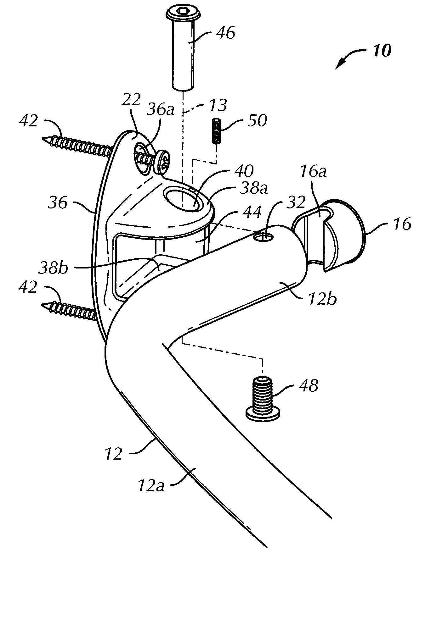 Adjustable curved shower curtain rod assembly