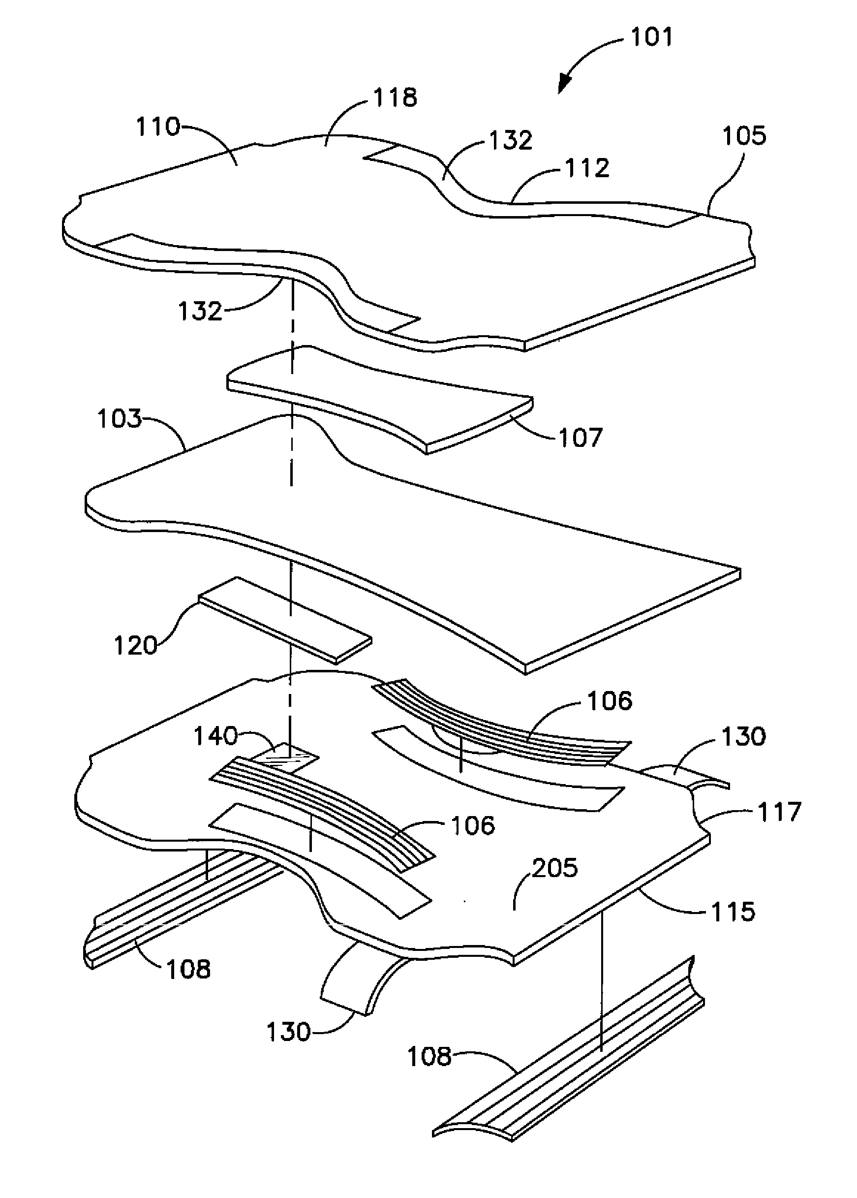 Wetness sensor for use in an absorbent article