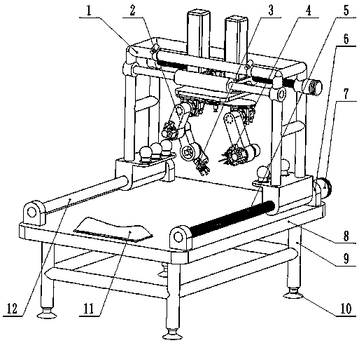 Double mechanical arm collaborative operation cupping bed