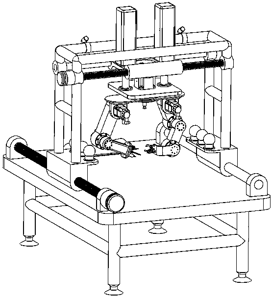 Double mechanical arm collaborative operation cupping bed