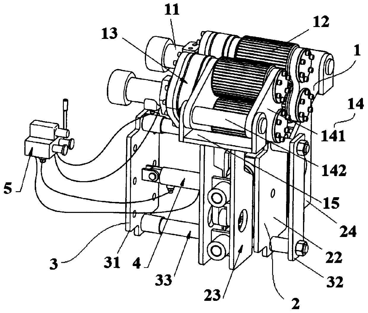 Rubbing rod head, rod rubbing device and tripping method for coal mine power head drilling rig