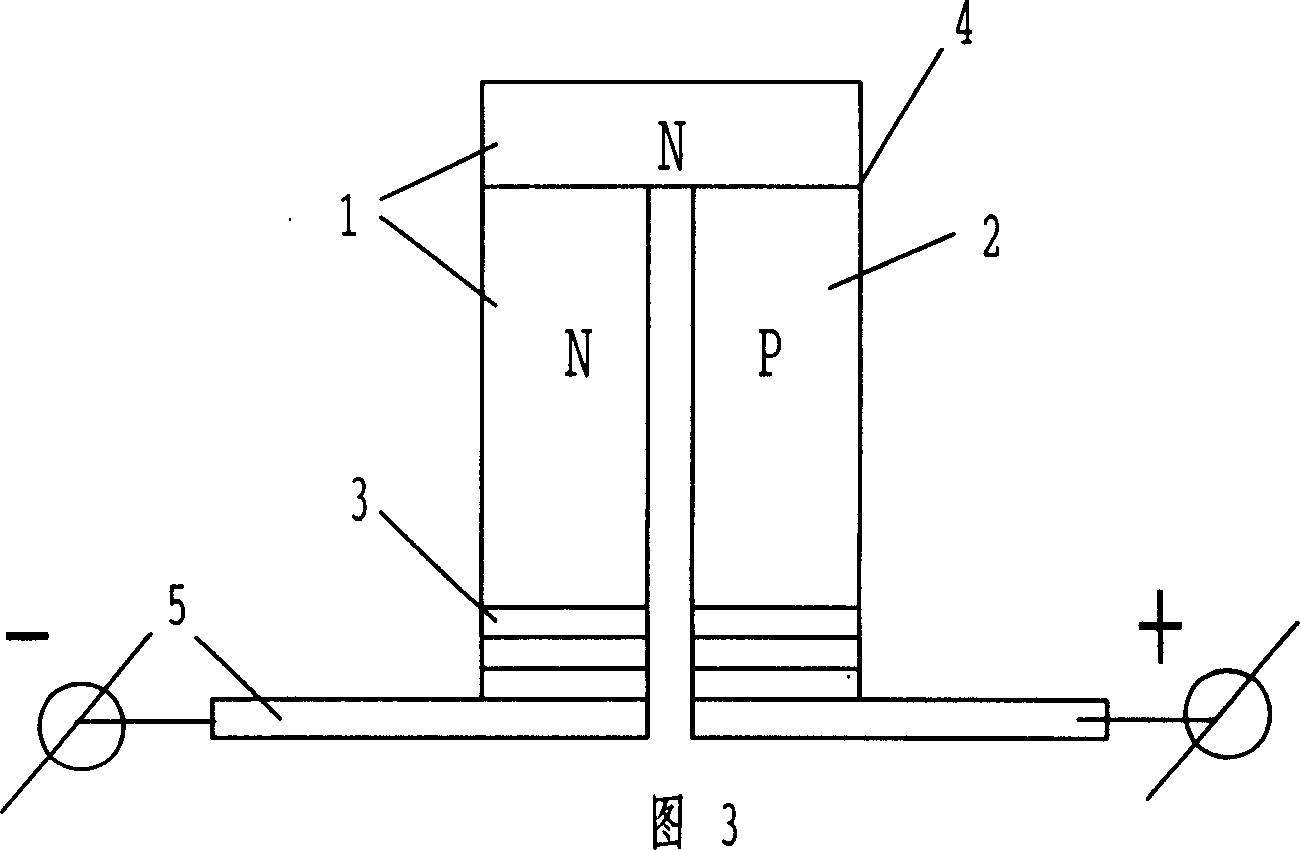 Heat pump type heat sucking light emitting double effect semiconductor