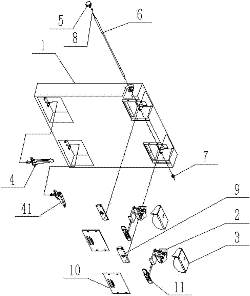 LED Display screen box lock structure