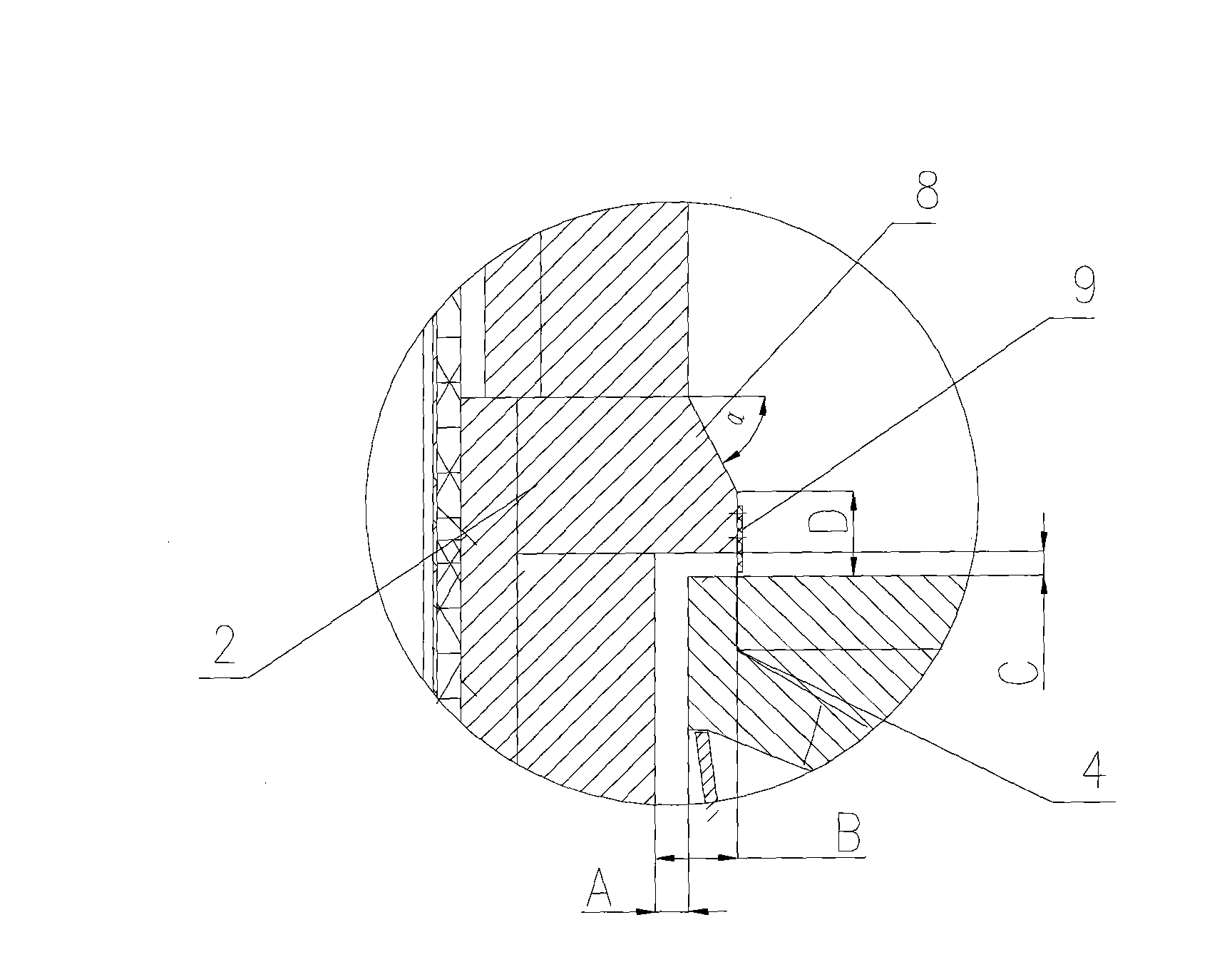 Annular reduction furnace capable of not leaking material at furnace bottom