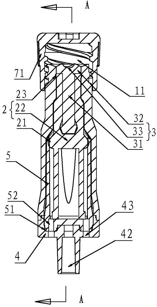 Positive-pressure joint for needleless medicated transfusion