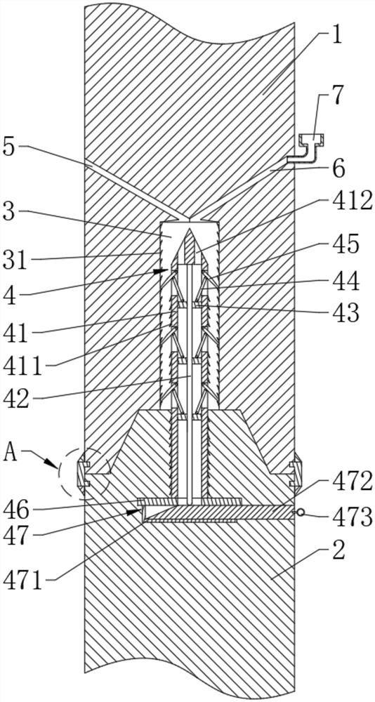 Fabricated building structure convenient for butt joint and grouting