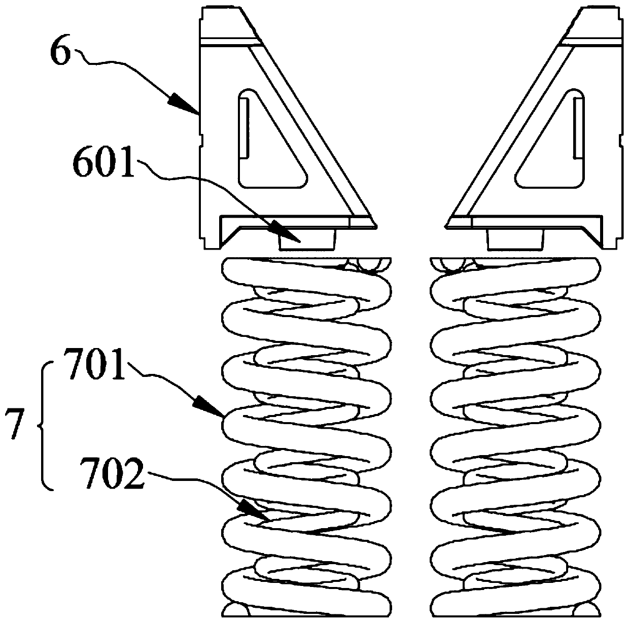 A technology for dismantling the bearing spring of bogie