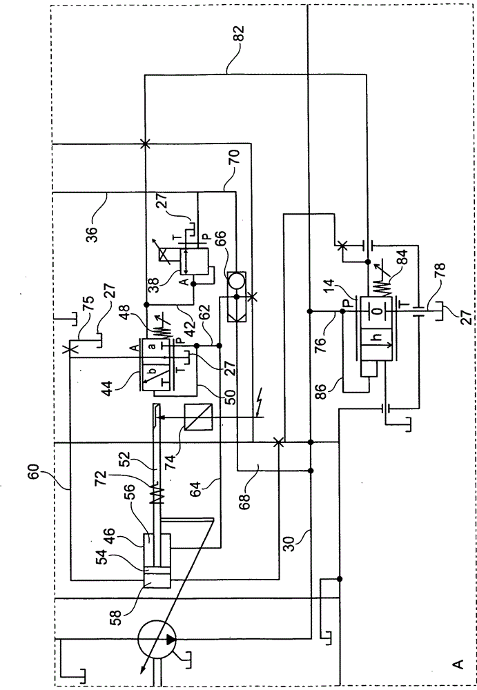 Hydraulic system with servo pump and bypass valve