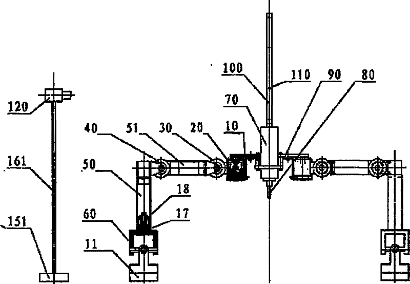 Open-type field six-degree-of-freedom series-parallel processing robot