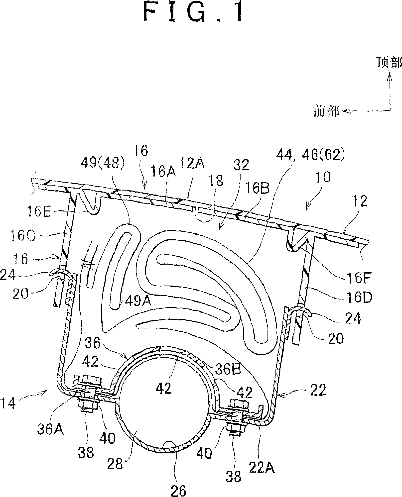 Passenger-seat safety airbag device and method of folding the same