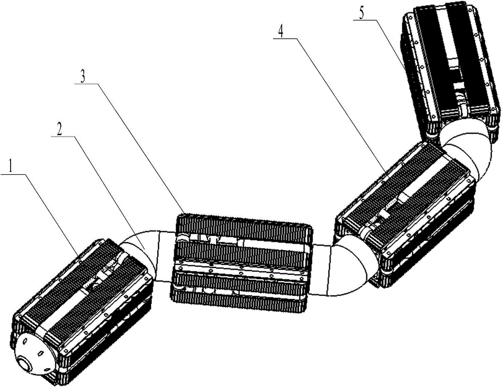 Modular reconstructed snakelike robot