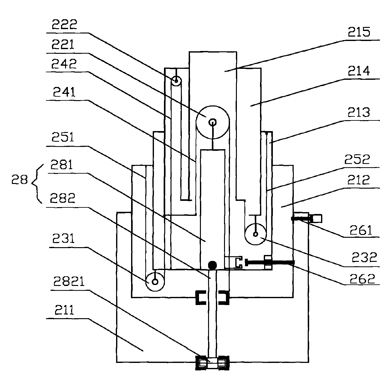 Automobile crane and device with multiple sections of telescopic jibs thereof