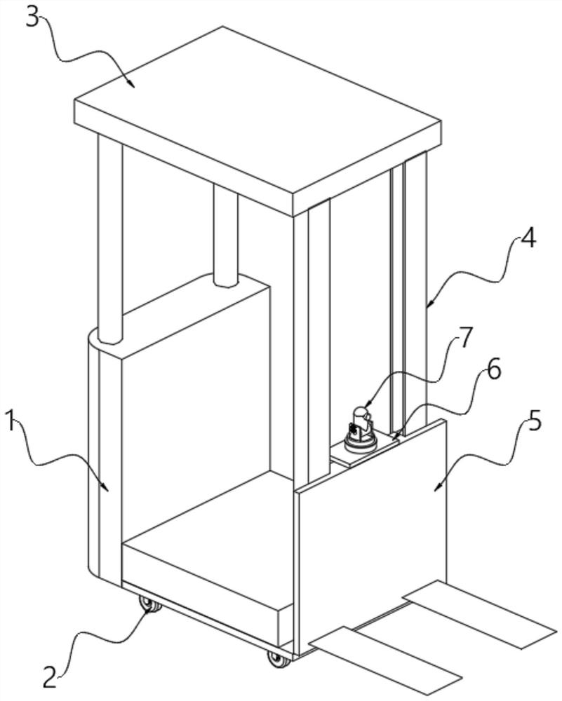 Forklift robot space scanning device