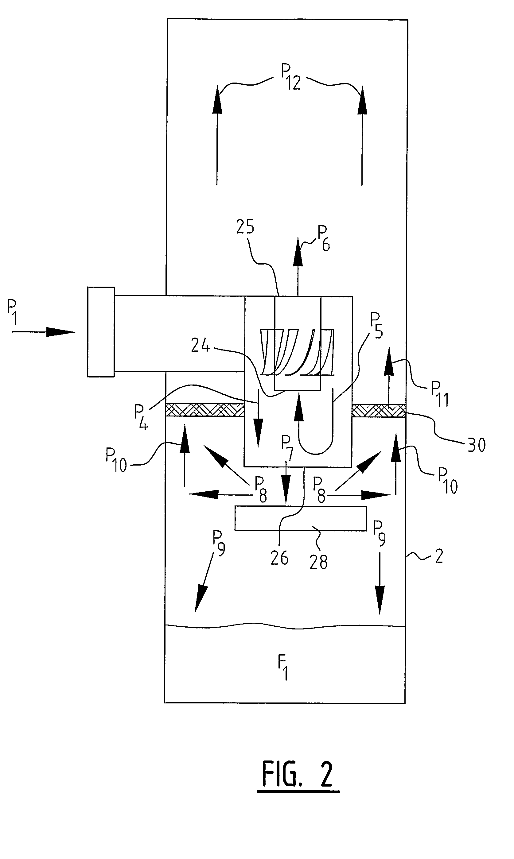 System and inlet device for separating a mixture