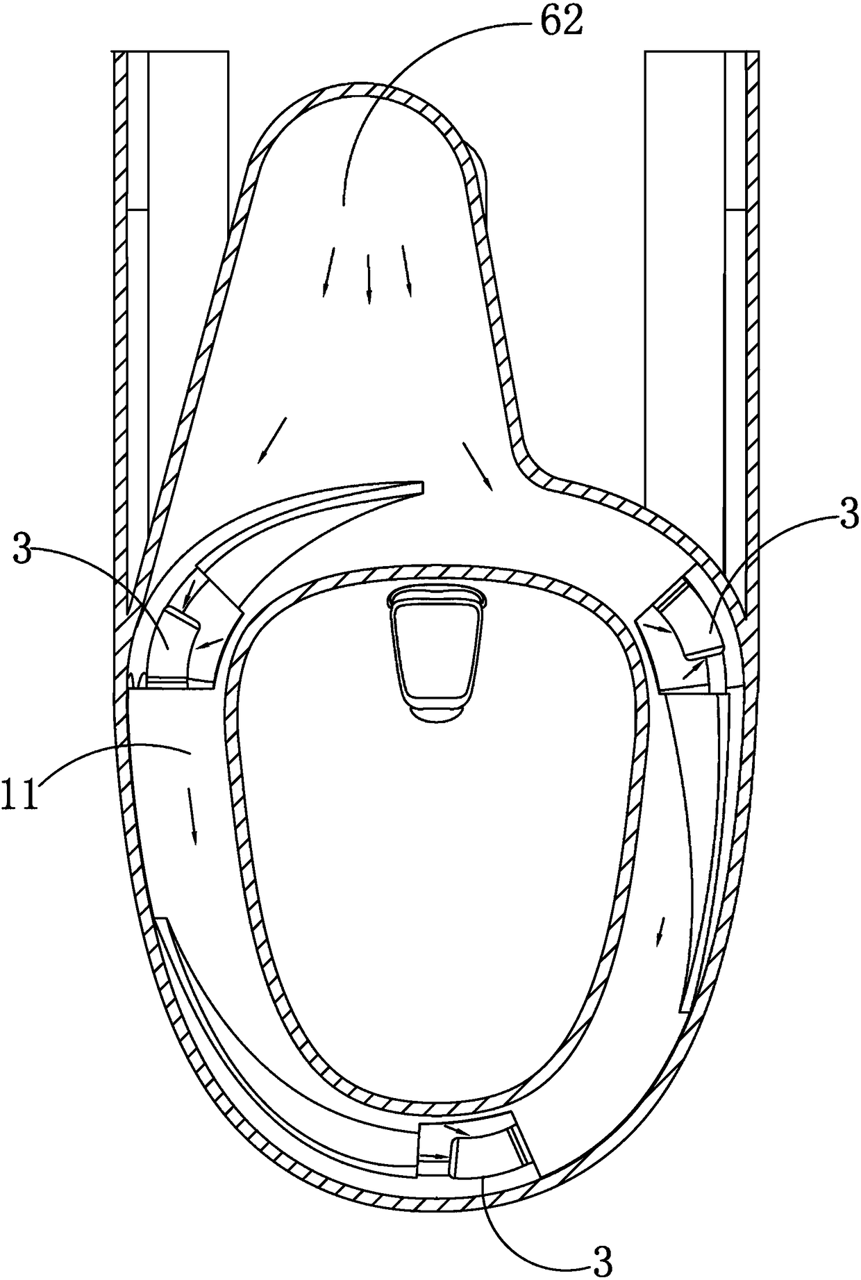 Quick flushing toilet