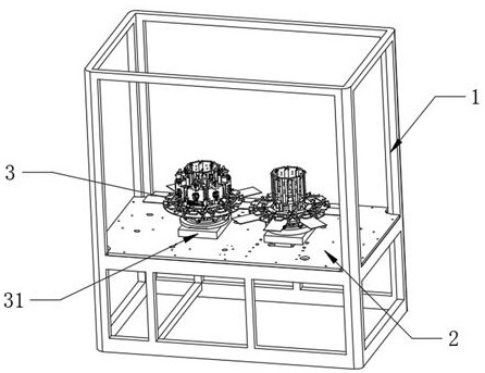 High-efficiency conveying device for mask production