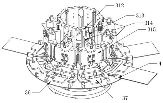 High-efficiency conveying device for mask production