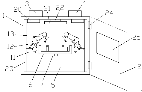 Coating device for mobile phone shells, and coating method thereof