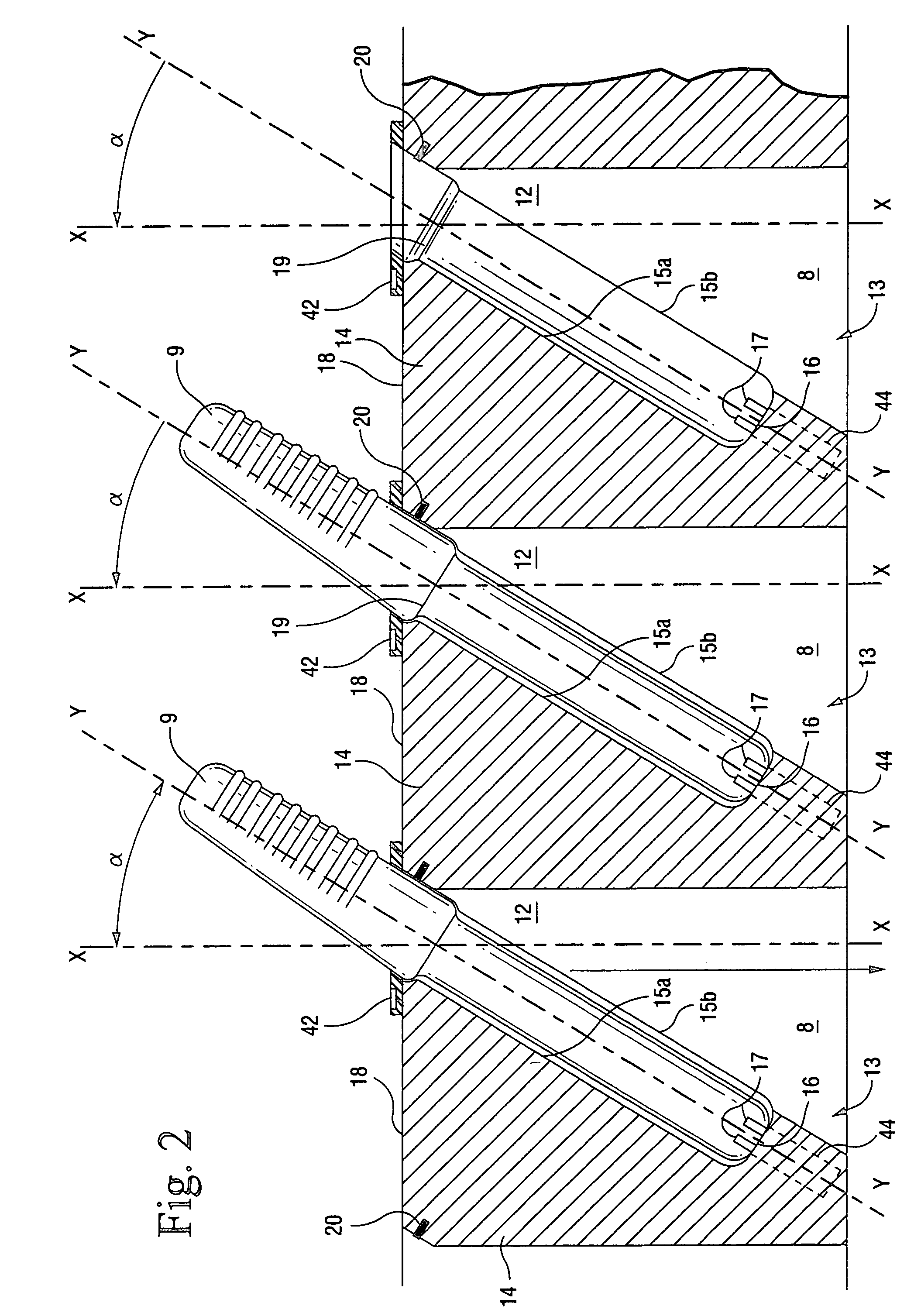 Dispensing device of portable terminals for acquiring product data in a shopping centre, integrated system for dispensing said portable terminals, and integrated system for selling products through the use of portable terminals