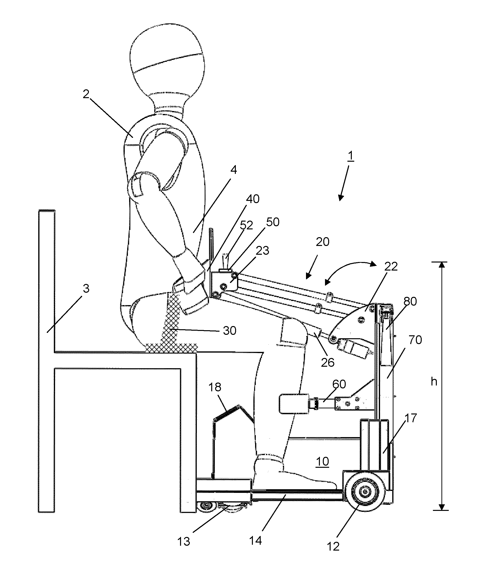 Mobility device for physically disabled people