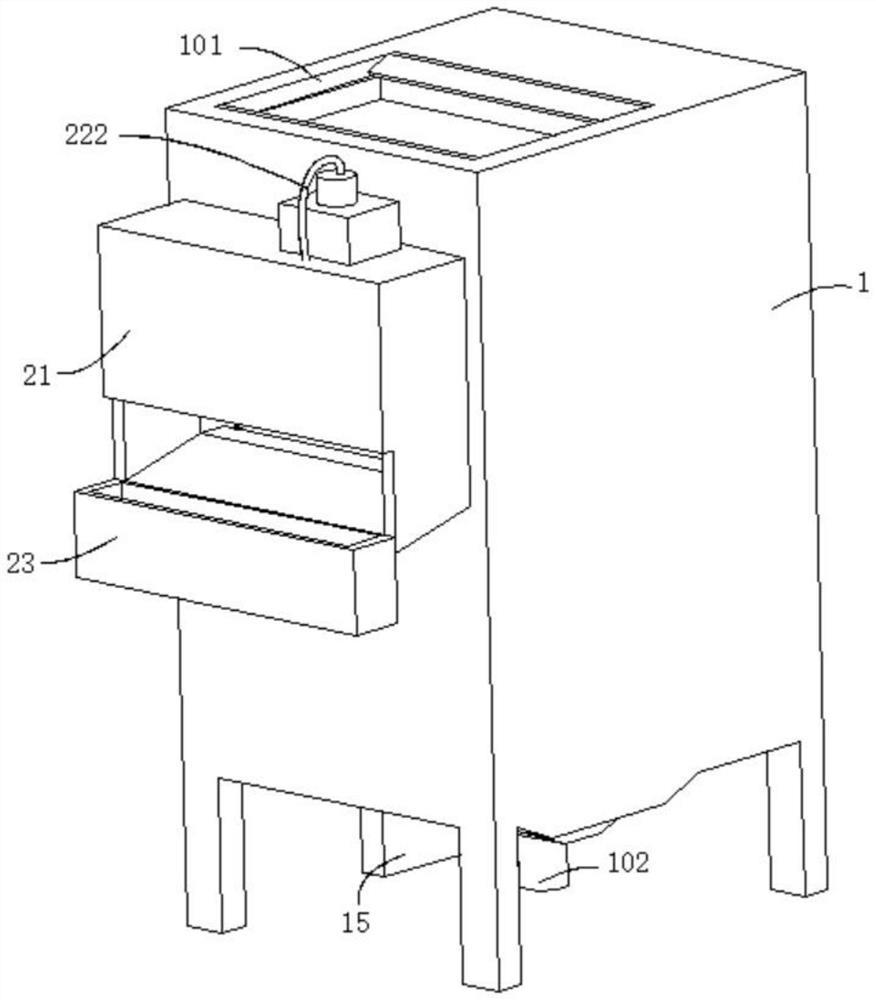 Rice screening device for rice processing with impurity removal and dust fall functions