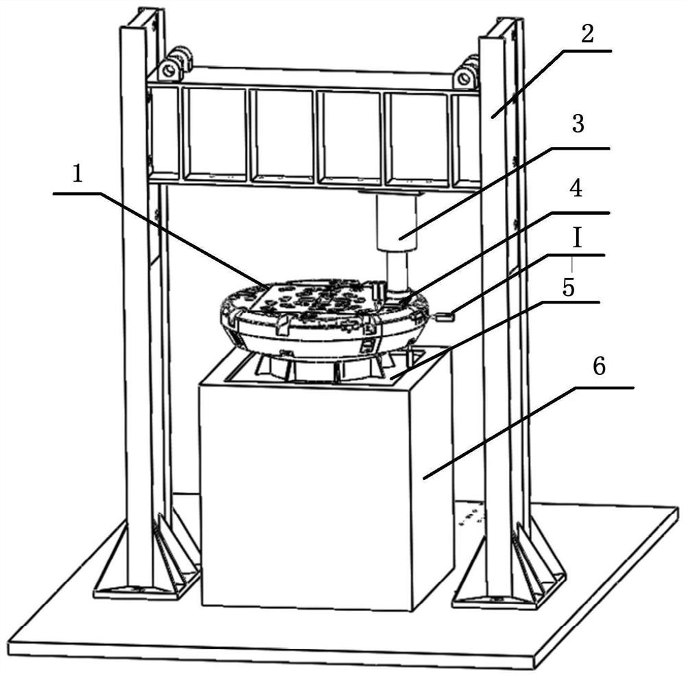 Split-type tbm cutter head joint characteristic scaling measurement method and system