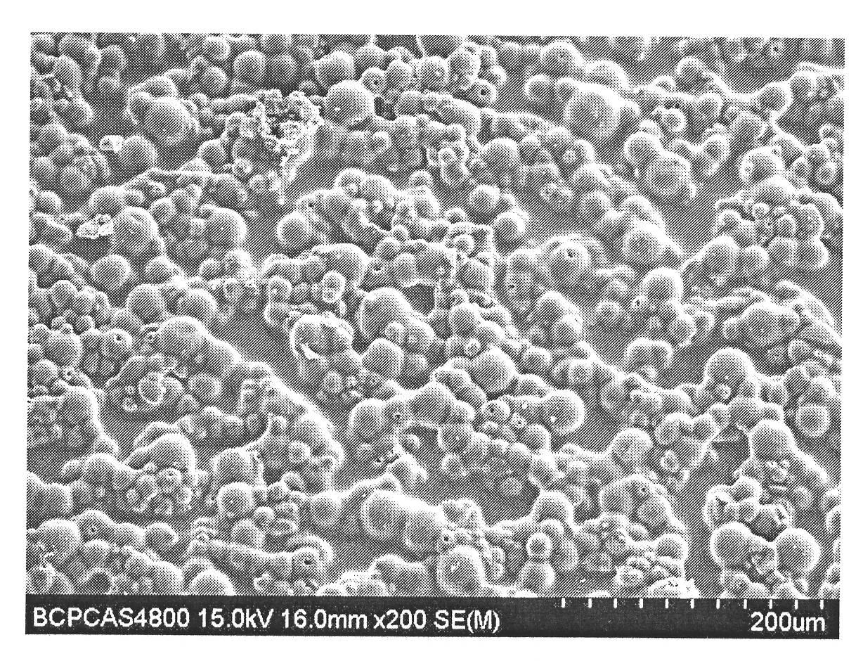 Granulation polishing film, preparing method thereof and application thereof