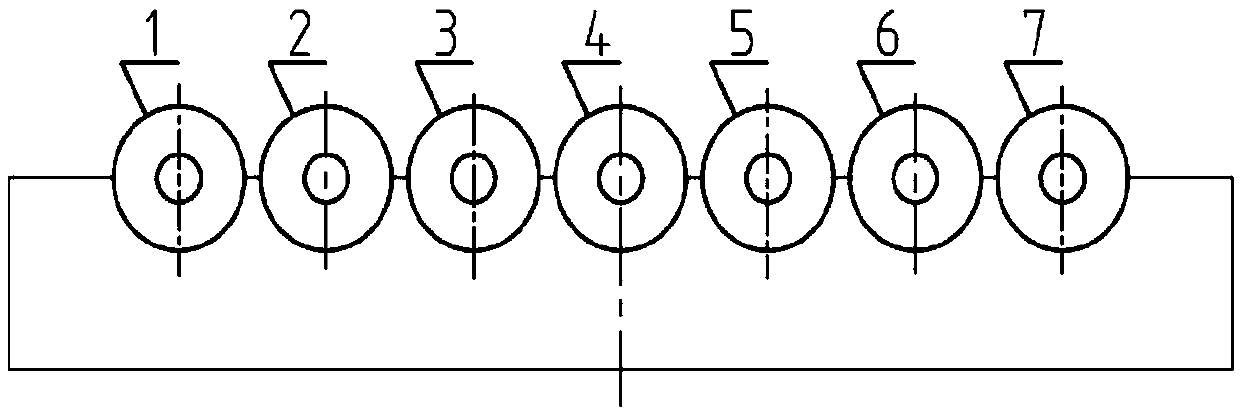 Universal three-cut and four-cut hollow guide pipe device