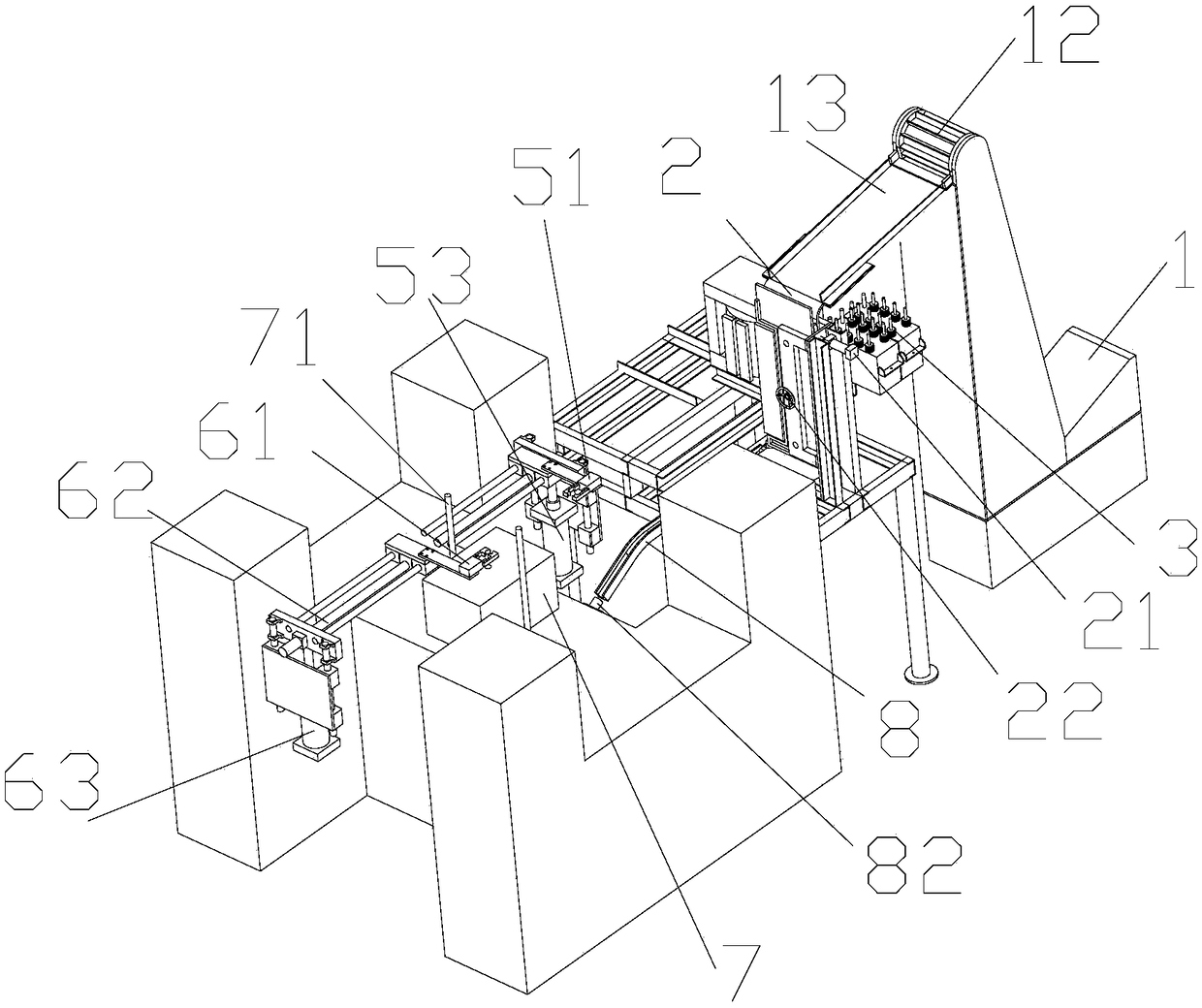 Fully automatic hot pier head production system for railway spiral spikes